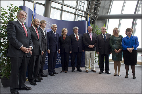 JAV valstybės sekretorė Hilari Klinton lankėsi EP, kur susitiko su EP pirmininku Jerzy Buzek ir frakcijų lyderiais