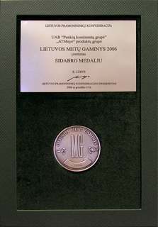 „Lietuvos metų gaminio 2006“ sidabro medalis už „ATMeye“ sistemą