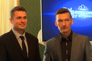 Režisieriai Aleksandras Aleksejevas (k.) ir Olegas Lukaševičius